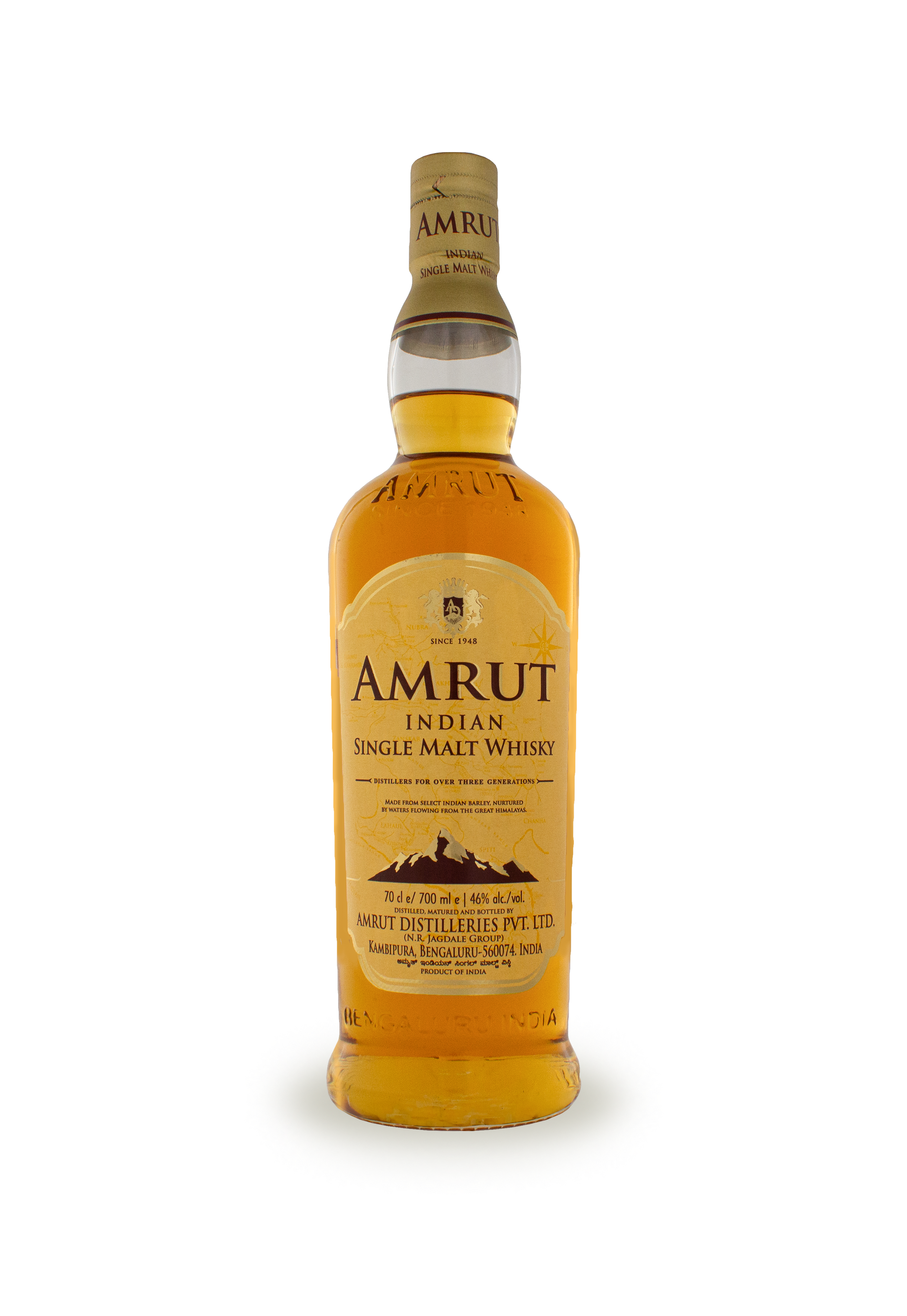Botella de Amrut Indian Single Malt Whisky